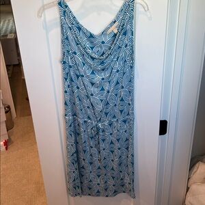 Loose fitting cinch waist midi dress by Banana Republic XS